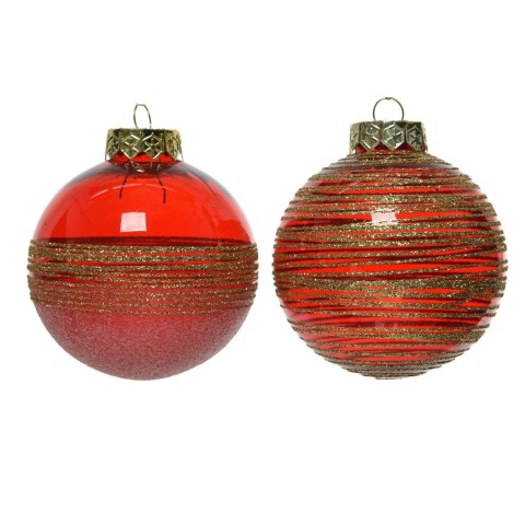 SFERA CON GLITTER RED D8 2ASSO